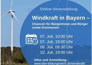 Windkraft in Bayern Online-Veranstaltung